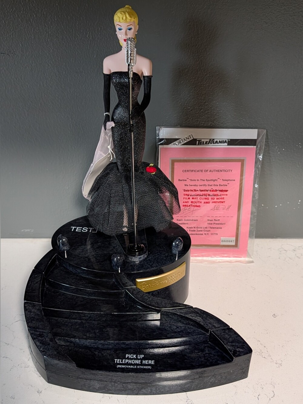 Vintage 1995 Barbie “Solo in the Spotlight” Telephone Collector Figurine